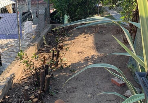 Lavorazione in corso di un giardino